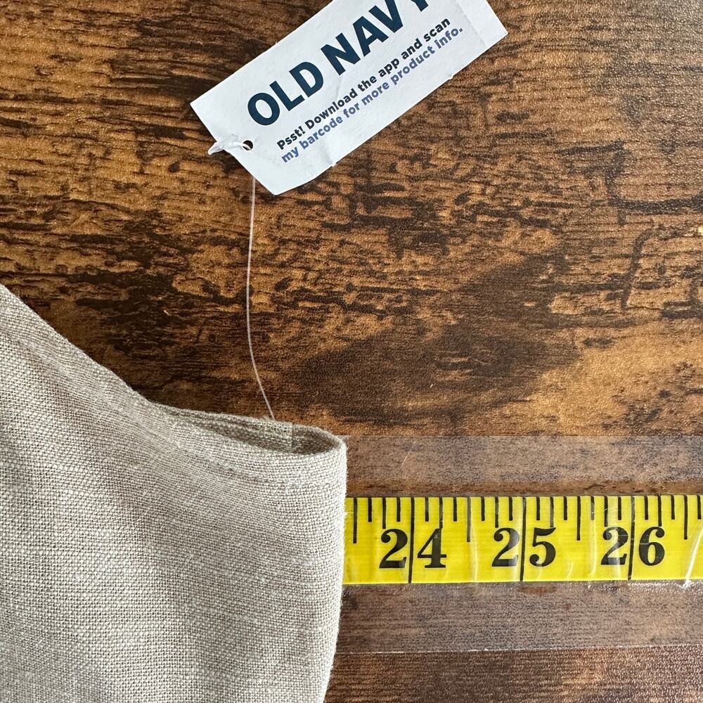 NWT Old Navy Square Neck Linen Midi Dress Sz XXL Flax Minimalist Coastal Boho - Picture 3 of 9
